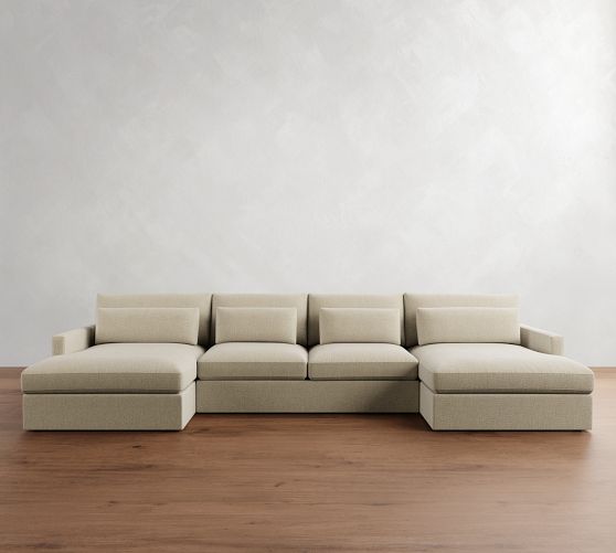 Westwood Slim Arm Deep Seat Double Chaise Sectional (180") by Pottery Barn