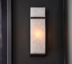 Windham Alabaster Tile Sconce (14'')