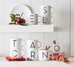 Mason Stoneware Stackable Alphabet Mug