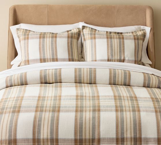 Stewart Plaid Cotton Duvet Cover