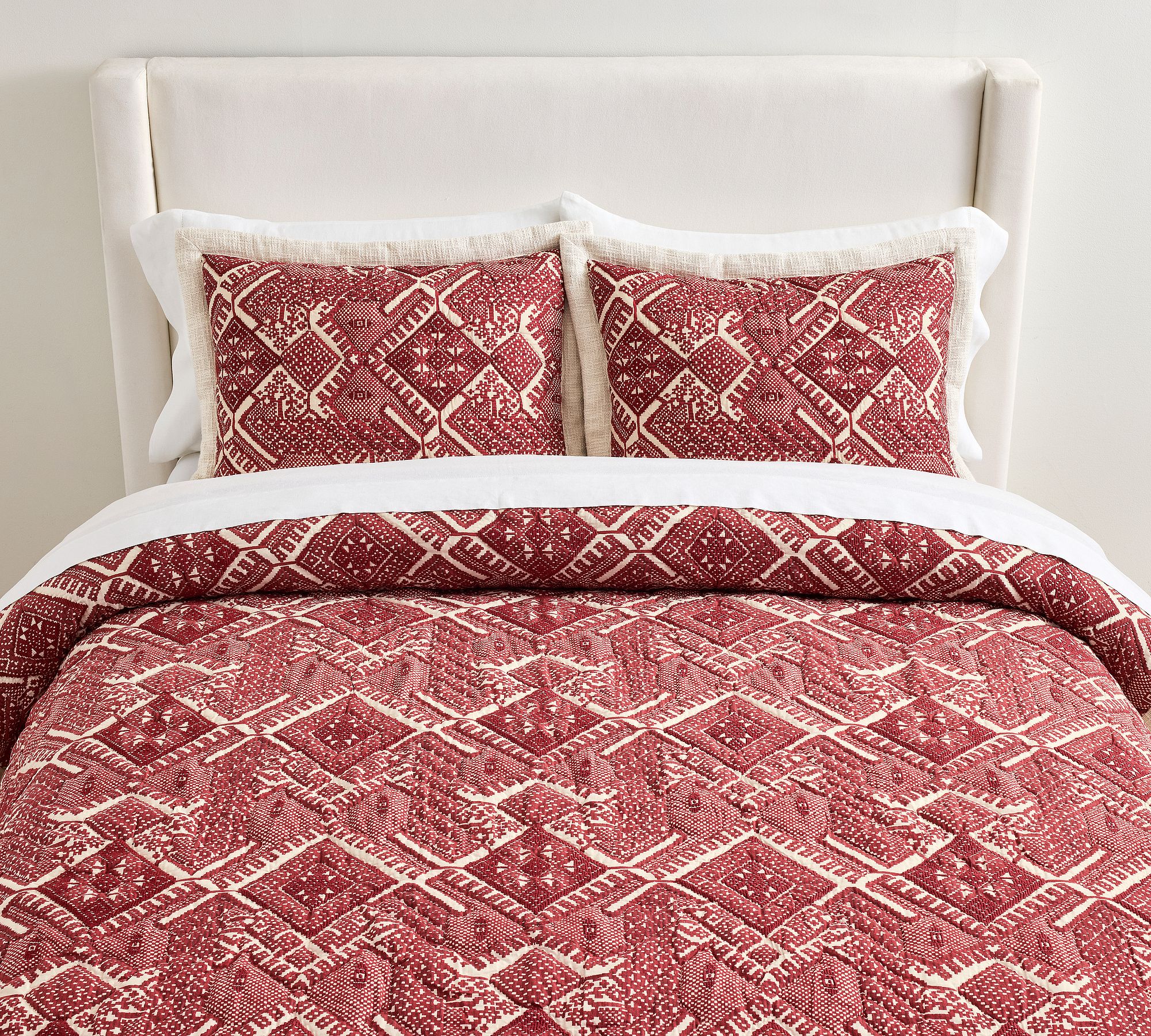 Fez Handcrafted Reversible Quilt - Thumbnail 2