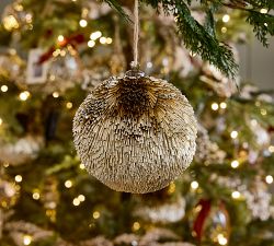 Oversized Textured Gold Ball Ornament