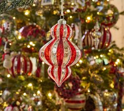 Red and Silver Finial Ornament