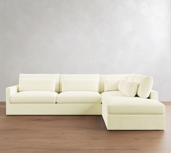 Westwood Slim Arm Deep Seat Slipcovered Return Bumper Sectional (119"-131") by Pottery Barn