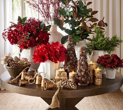 Faux Elevated Red Floral Bundle