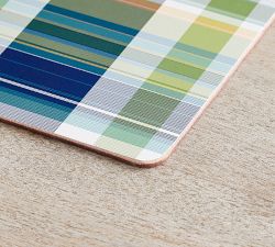 Madras Plaid Cork Placemats - Set of 4