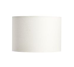 Open Box: Gallery Linen Straight-Sided Drum Lamp Shade Only, Small (13") - White