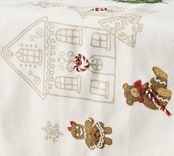 Gingerbread Train Embroidered Table Runner