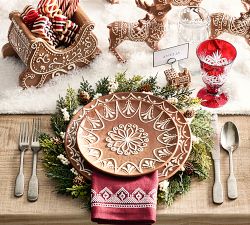Gingerbread Stoneware Dinner Plates