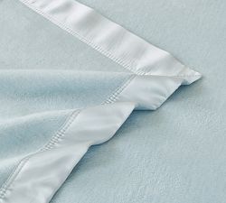 Maizy Silk Fleece Blanket With Satin Border