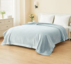 Maizy Silk Fleece Blanket With Satin Border