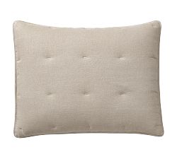 Open Box: Belgian Flax Linen Comforter Sham, Standard, Set of 2 - Warm Gray