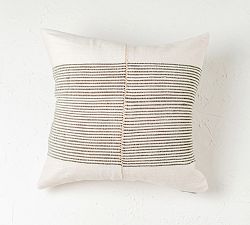 Open Box: Castine Striped Pillow Cover, 20" x 20" - Gray