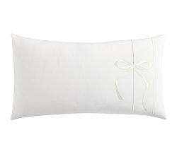 Open Box: Monique Lhuillier Nell Embriodered Bow Sham, King, Set of 2 - White/White