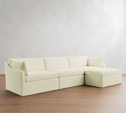 Reya Slipcovered Modular Chaise Sectional (139")