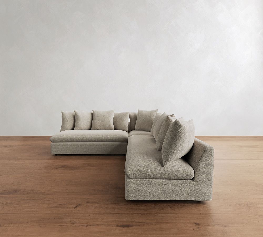 Union Scatterback Armless 3-Piece L-Shaped Sectional (107") by Pottery Barn