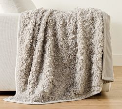 Curled Luxe Faux Fur Throw