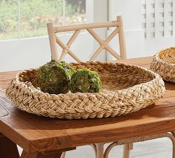 French Braided Handwoven Trays, Set of 2
