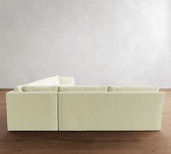 Reya Slipcovered 3-Piece L-Shaped Sectional (125")