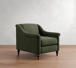 Open Box: Josie Armchair - Performance Everydayvelvet™ Fern, Espresso