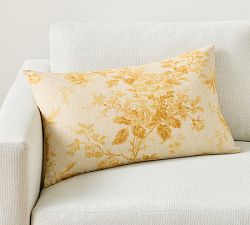 Open Box: Kaira Reversible Printed Lumbar Pillow, 16 x 26" - Yellow Multi