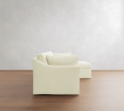 Reya Slipcovered Chaise Sectional (133")