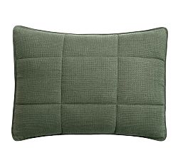 Open Box: European Flax Linen Waffle Comforter Shams, Standard, Set of 2 - Cypress