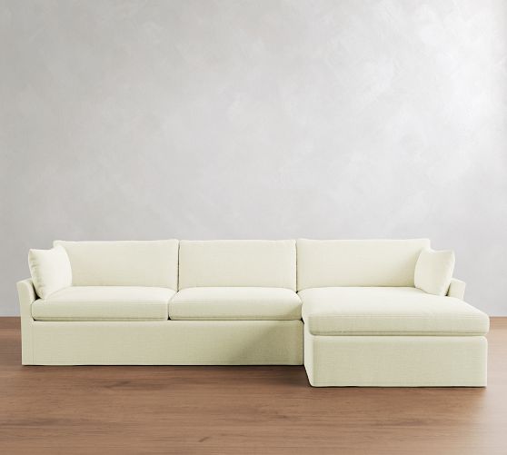 Reya Slipcovered Chaise Sectional (133") by Pottery Barn