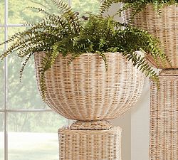 Handwoven Rattan Decorative Footed Bowl