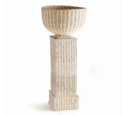 Handwoven Rattan Decorative Footed Bowl