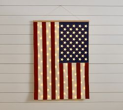 Lit Patriotic Banner