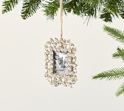 Open Box: Jeweled Frame Ornament - Silver