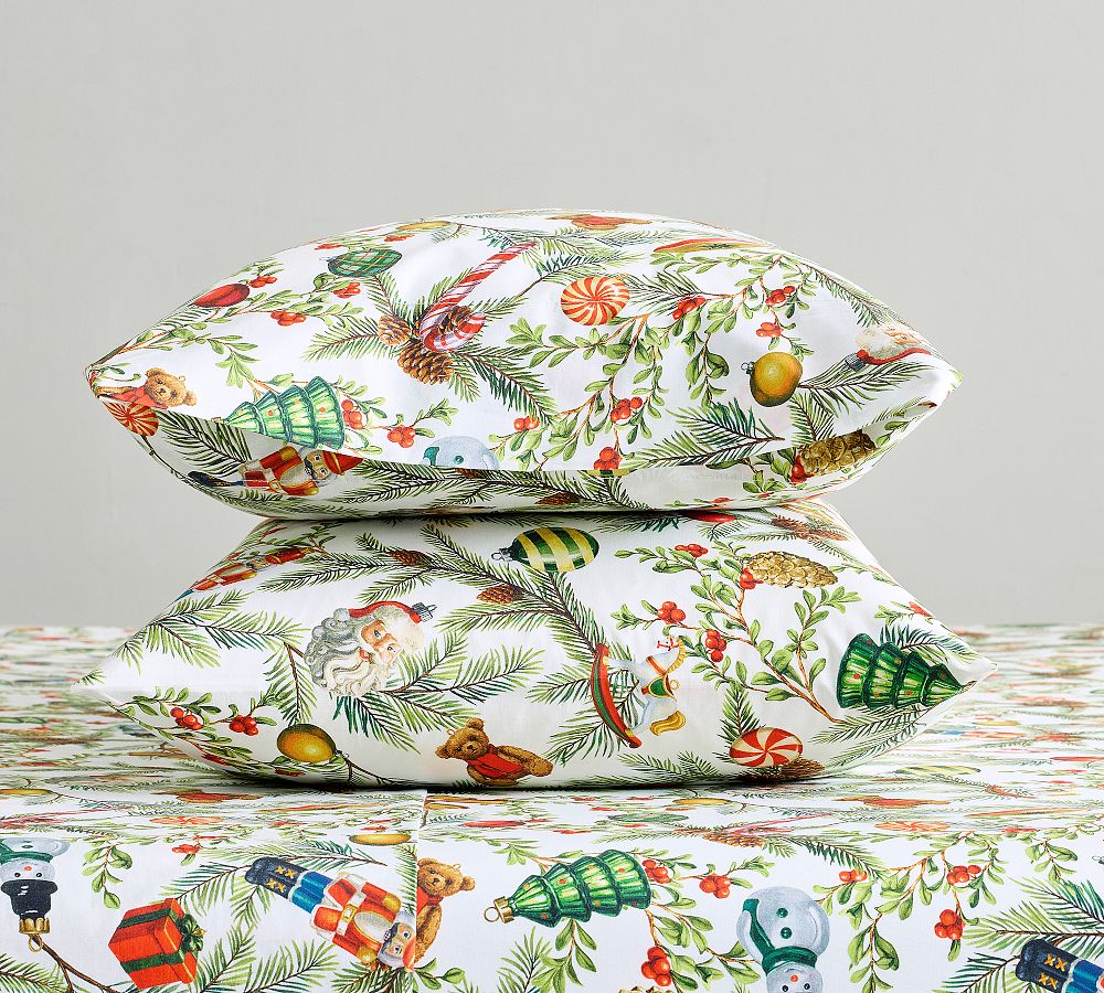 Ornament Printed Pillowcases - Set of 2 - Multi, Standard, Set of 2