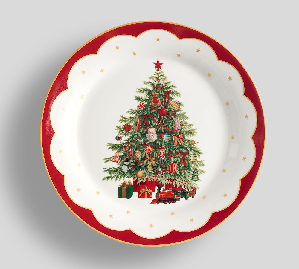 Nostalgic Christmas Icon Stoneware Salad Plates - Set of 4 - Set of 4 - Multi