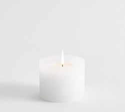 Scultpted Wax Pillar Candle - Coastal Vanilla 