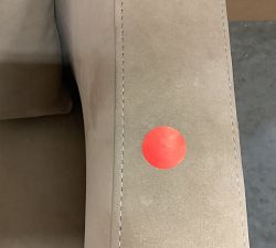 Open Box: Ayden Barrel Leather Swivel Armchair (32") - Nubuck Wheat