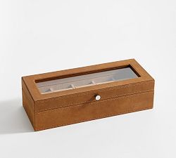 Open Box: Grant Leather Watch Box - Cognac