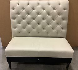 Open Box: Hayworth High Back Double Seat Banquette with Power Outlet (50" ) - Statesville Pebble Ebony