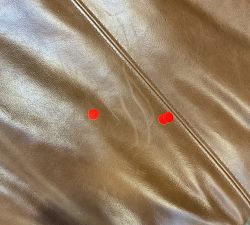 Open Box: Jake Leather Seadrift Wood Base Grand Sofa (96"W, 36"D), 3X1 - Gravel Walnut, Seadrift