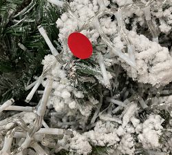 Open Box: Lit Flocked Grand Northern Rocky Fir Artificial Christmas Tree (7.5')