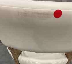 Open Box: Payson Leather Counter Stool (26") - Signature Chalk, Seadrift