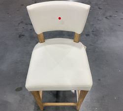 Open Box: Payson Leather Counter Stool (26") - Signature Chalk, Seadrift