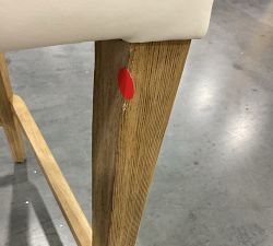 Open Box: Payson Leather Counter Stool (26") - Signature Chalk, Seadrift