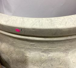 Open Box: Sienna Fiber Stone Outdoor Planter, Large (19.75"D x 24"H) - Ivory