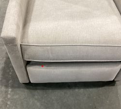 Open Box: Tyler Square Arm Tall Recliner without Nailheads (42") - Performance Brushed Basketweave Sand, Espresso