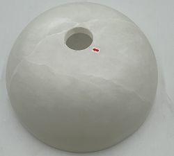 Open Box: Windham Alabaster Dome Pendant (12") - Tumbled Brass