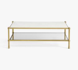 Everson Rectangular Marble Coffee Table (52")