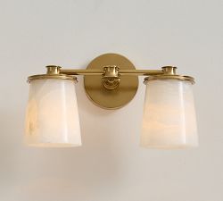 Hayes Alabaster Double Sconce (15")