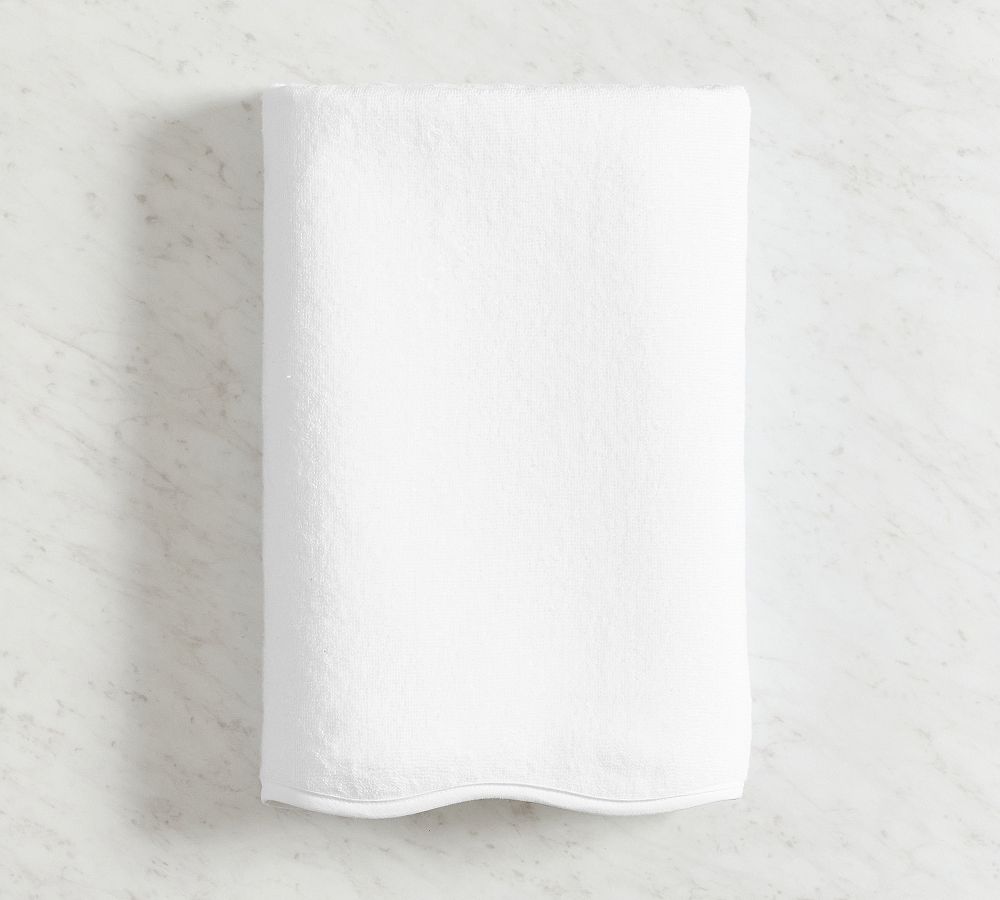 Scallop Towel - White