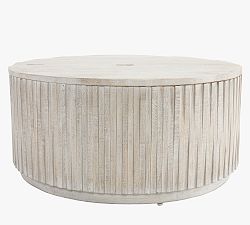 Open Box: Coloma Round Storage Coffee Table (40") - Light Gray